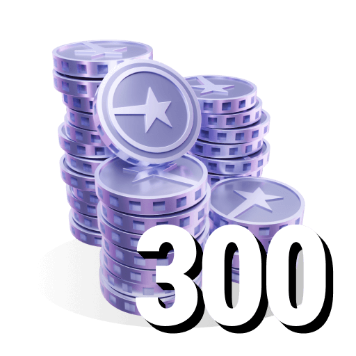 300 coins