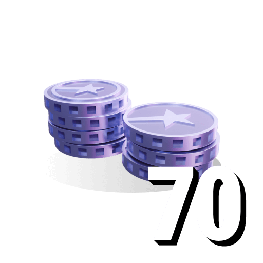 70 coins
